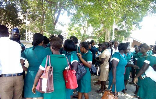Aggrieved nurses who were not posted earlier picketed at Flagstaff House