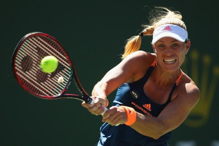 Angelique Kerber of Germany seeks to secure her first tournament win of 2017 at the Miami Open