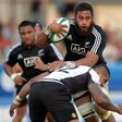 All Blacks lock Patrick Tuipulotu (C) has been suspended following a positive drugs test