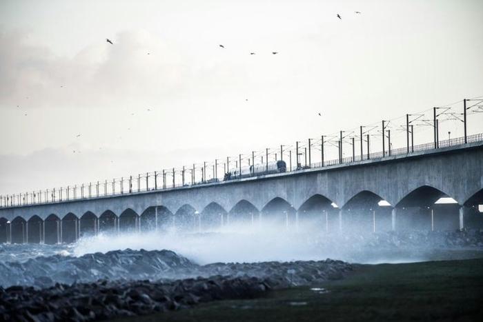 The accident occurred on the Great Belt Bridge connecting the islands of Zealand, where Copenhagen is located, and Funen