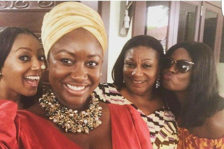 Valerie, Edwina, and Gyankroma with first Lady, Rebecca Akufo-Addo