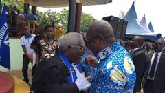 President John Mahama (right) and Rev. Emmanuel Martey