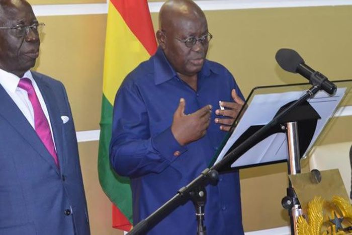 Senior Minister, Yaw Osafo Marfo with President Nana Addo Dankwa Akufo-Addo