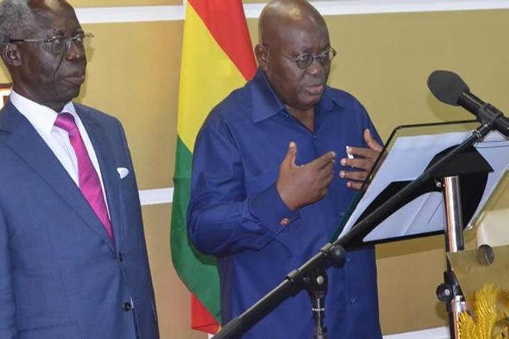 Senior Minister, Yaw Osafo Marfo with President Nana Addo Dankwa Akufo-Addo
