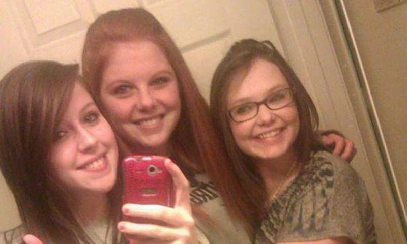 Shelia Eddy, left, Rachel Shoaf, centre, and Skylar Neese, right