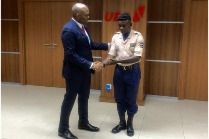 Chief Executive Officer, Tony Elumelu with Mohammed Ogbanago