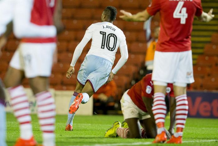 Jordan Ayew scored Aston Villa's goal against Barnsley