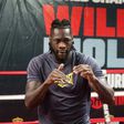 WBC Deontay Wilder participates in a media workout on February 14, 2017 in Northport, Alabama
