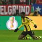 Dortmund's midfielder Ousmane Dembele celebrates after the second goal for Dortmund during the German Cup DFB Pokal semifinal football match between against Bayern Munich April 26, 2017