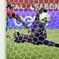 Togo goalkeeper Kossi Agassa (right) concedes a goal during the Africa Cup of Nations match against Morocco in Oyem, Gabon, on January 20, 2017