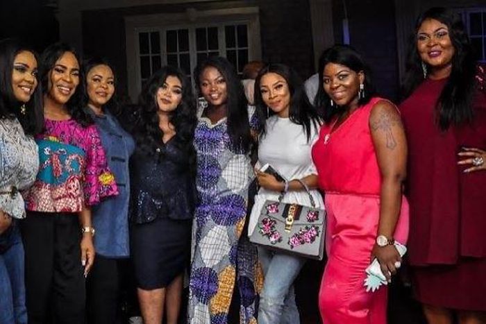 Fathia Balogun, Iyabo Ojo, Toke Makinwa, Bimbo Thomas, Ireti osayemi at Funke Akindele's housewarming party