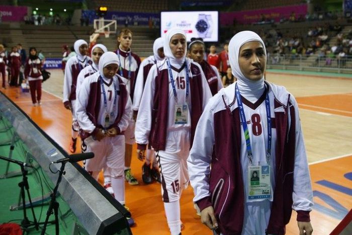 A furious Qatar withdrew their women's basketball team from the Asian Games in 2014 because the International Basketball Federation said they were not allowed to wear headscarves on safety grounds