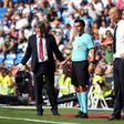 Osasuna's coach Enrique Martin Monreal (L), pictured in Madrid on September 10, 2016, has been sacked