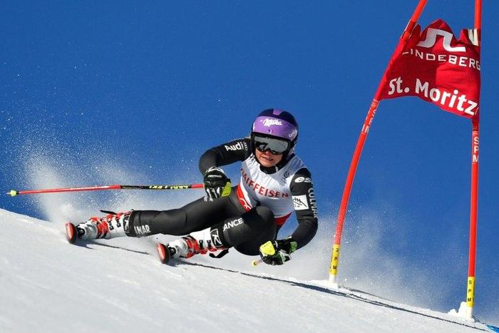 Tessa Worley, pictured in February 2017, became the first French woman to win a World Cup title in any discipline since 2003