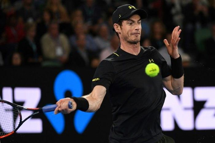 Britain's Andy Murray beat Andrey Rublev of Russia in straight sets to reach the third round of the Australian Open in Melbourne on January 18, 2017