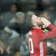 Manchester United's English striker Wayne Rooney celebrates scoring the opening goal against Feyenoord at Old Trafford stadium in Manchester, north-west England, on November 24, 2016