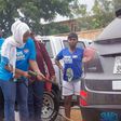 Dr. Bawumia's wife, Samira Bawumia joined other NPP loyal ladies to distribute party stickers