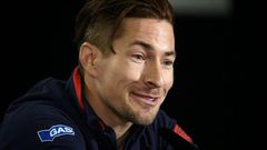 Nicky Hayden of the United States, pictured in 2016, was rushed to the hospital after being hit by a car while training in Italy