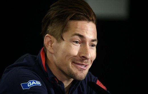 Nicky Hayden of the United States, pictured in 2016, was rushed to the hospital after being hit by a car while training in Italy