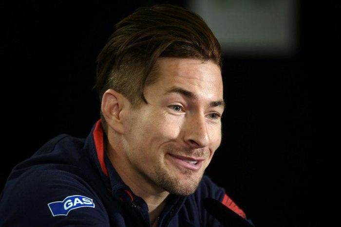 Nicky Hayden of the United States, pictured in 2016, was rushed to the hospital after being hit by a car while training in Italy