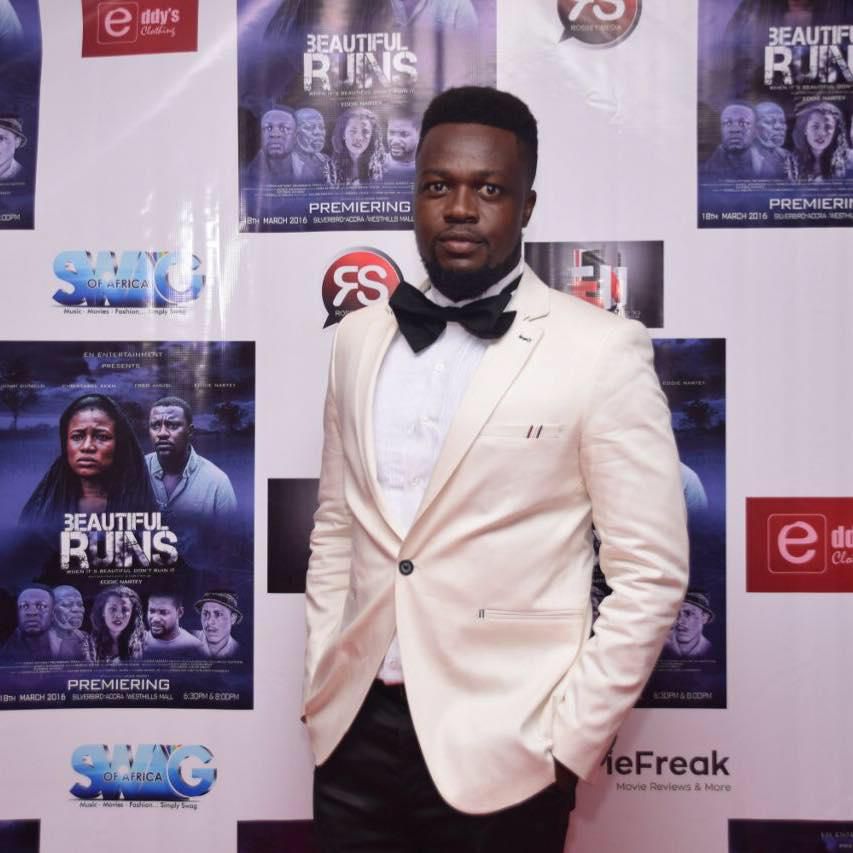 Eddie Nartey at a movie premiere