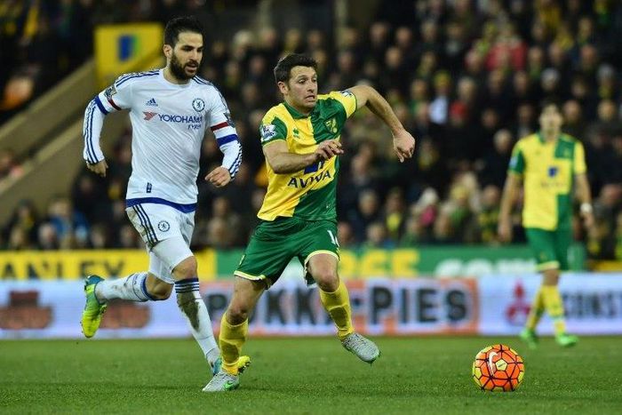 Wes Hoolahan (centre) scored the opener for Norwich as the Canaries beat Rotherham to go top of the Championship