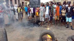 Angry residents took to the streets and blocked some roads in the area