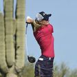Anna Nordqvist of Sweden hits her drive on the 15th hole during the the third round of the Bank Of Hope Founders Cup, at Wildfire Golf Club at the JW Marriott Desert Ridge Resort in Phoenix, Arizona, on March 18, 2017