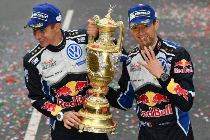 Sebastien Ogier (right) and co-driver Julien Ingrassia have won the last four World Rally Championship titles for Volkswagen