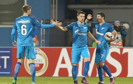 Zenit, the Russian Premier League's only unbeaten side, sit second, level on points with Spartak Moscow