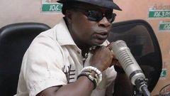 Highlife musician, Amanzeba Nat Brew at Adom FM studios