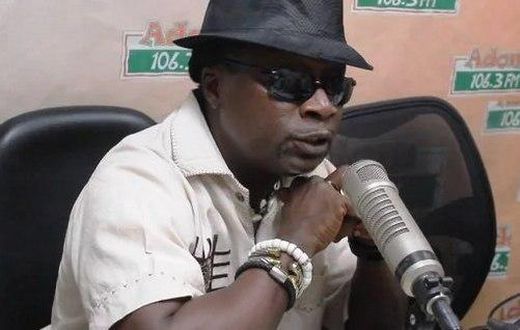 Highlife musician, Amanzeba Nat Brew at Adom FM studios