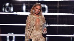 Beyonce accepts an award onstage during the 2016 MTV Music Video Awards at Madison Square Gareden on Aug. 28, 2016 in New York City. 