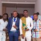 Sayvee (in blue suit) poses for photos at the maiden edition of Western Music Awards