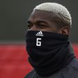 Manchester United midfielder Paul Pogba trains on February 15, 2017, on the eve of his side's Europa League clash with Saint-Etienne
