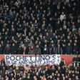 Tottenham Hotspur fans celebrate after winning 4-0 during the English Premier League football match against Stoke City April 18, 2016