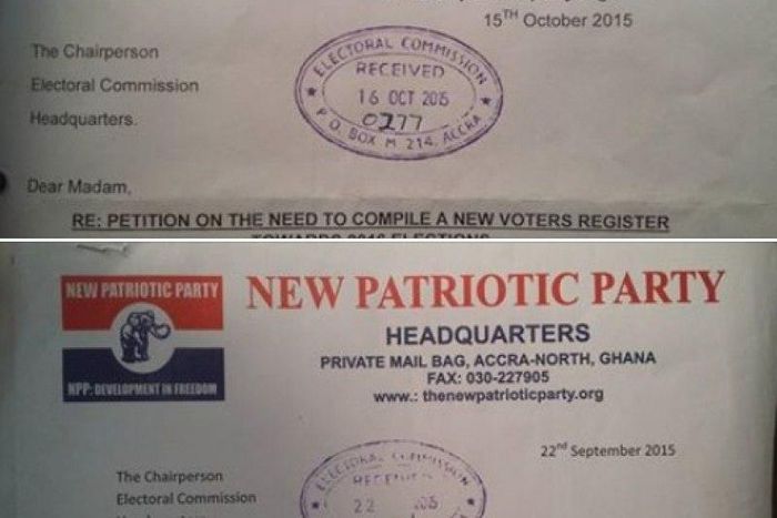 "For the avoidance of doubt, we have added the NPP’s official logo as it appears on the party’s letterheads" - EC