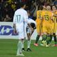 Australia celebrate their first goal during the World Cup qualifier against Saudi Arabia in Adelaide on June 8, 2017