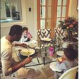 John Mikel Obi and his twin daughters