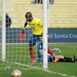 Ecuador's Enner Valencia scores his second goal against Bolivia during their Russia 2018 FIFA World Cup qualifier football match in La Paz, on October 11, 2016