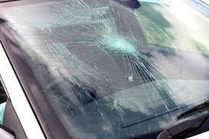 A broken windscreen
