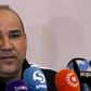 Esam Hamad, head coach of Iraq's Al-Zawraa football team speaks at a press conference in the northern Iraqi city of Arbil on May 21, 2017