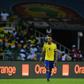 Gabon's forward Pierre-Emerick Aubameyang reacts during the 2017 Africa Cup of Nations group A football match between Cameroon and Gabon at the Stade de l'Amitie Sino-Gabonaise in Libreville on January 22, 2017