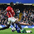 Manchester United's defender Eric Bailly collides with Chelsea's defender Gary Cahill on October 23, 2016