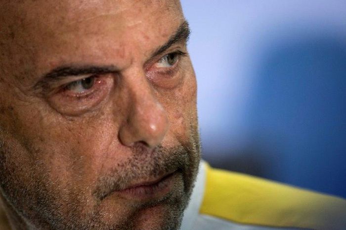 Ghana coach Avram Grant attends a press conference in Port-Gentil, Gabon, on January 16, 2017