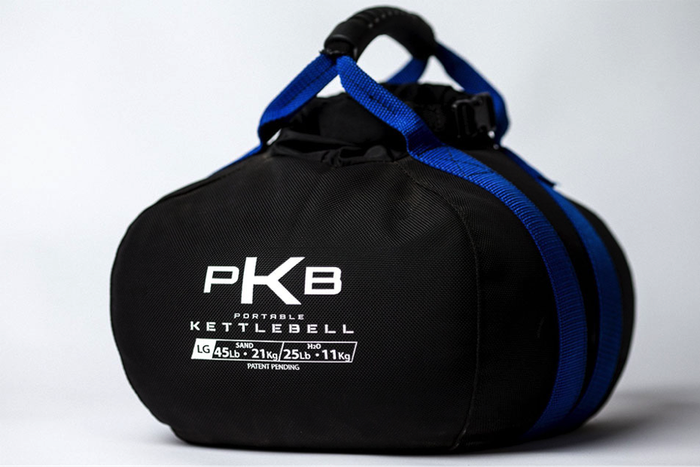 You can’t beat a good kettlebell, but they’re too heavy to travel with. This one fills with water—up to 25 pounds of it—so you can swing a workout wherever you are.