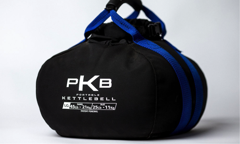 You can’t beat a good kettlebell, but they’re too heavy to travel with. This one fills with water—up to 25 pounds of it—so you can swing a workout wherever you are.