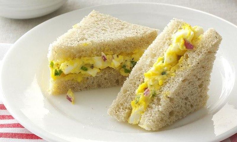 Delicious egg salad for sandwich