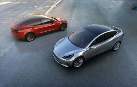 Tesla's upcoming Model 3 (pictured) is priced at a moderate $35,000 in the US, far below the price of its initial Models S and X vehicles