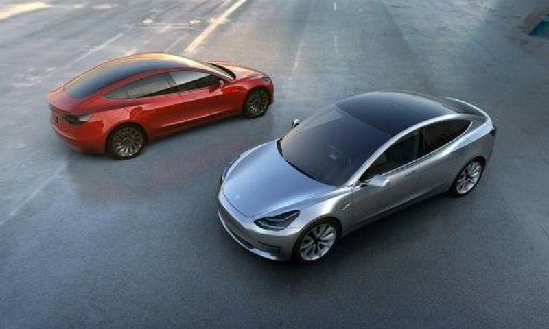 Tesla's upcoming Model 3 (pictured) is priced at a moderate $35,000 in the US, far below the price of its initial Models S and X vehicles